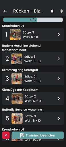 Android application Online Coach screenshort