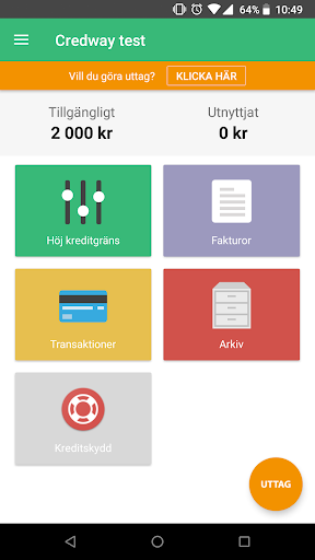 Credway - låna pengar i appen Screen 3