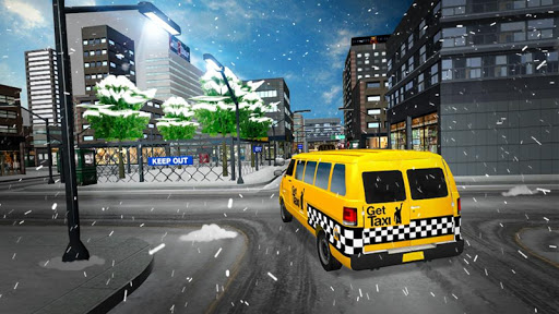 Android application Snow City Taxi Driver Rush 3D screenshort