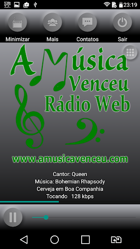 Android application Rádio Web A Música Venceu screenshort