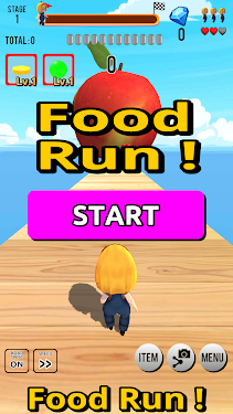 #1. Food Run Game: simple run game (Android) By: myu apps