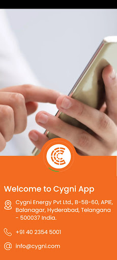 Android application CYGNI SMART BATTERY screenshort