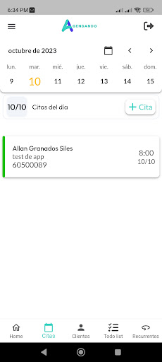 Agendando Screen 3