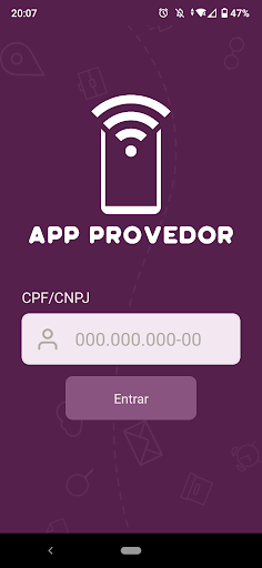 Android application App Provedor screenshort