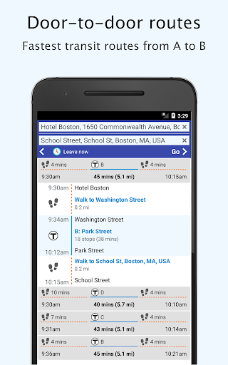 Boston Transport: Live/Offline Screen 3