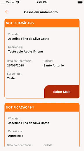 Android application Projeto Luz screenshort