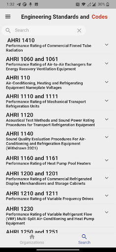Engineering Standards & Codes Screen 2