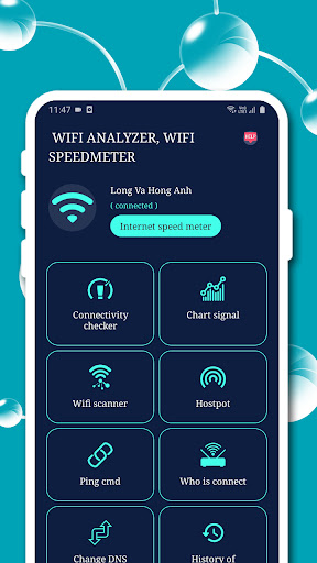 Android application WiFi analyzer, WiFi speedmeter screenshort