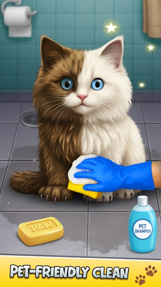 #1. PawSpa Pet House ASMR Cleaning (Android) By: Kids Games Factory