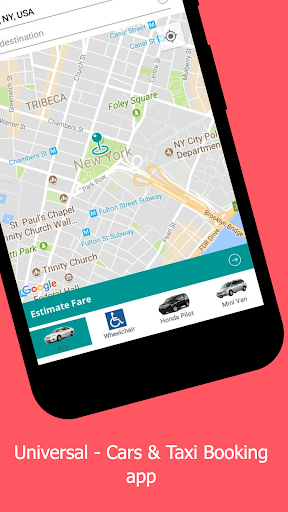 Android application Taxi Universal screenshort
