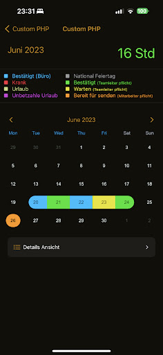 Romon-Timetracker Screen 3