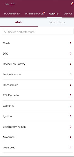 Android application naviQat screenshort