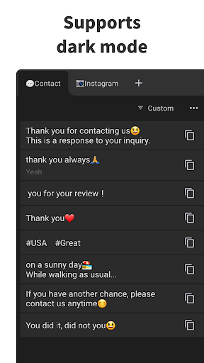 Screenshot of Copipe - Quick copy and paste