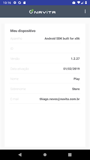 Android application Navita EMM screenshort