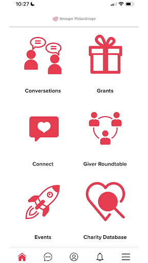 Android application Stronger Philanthropy screenshort