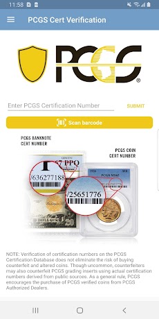 PCGS Cert Verification - Coinのおすすめ画像2