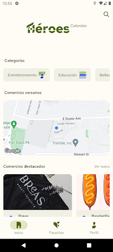 Android application Héroes screenshort