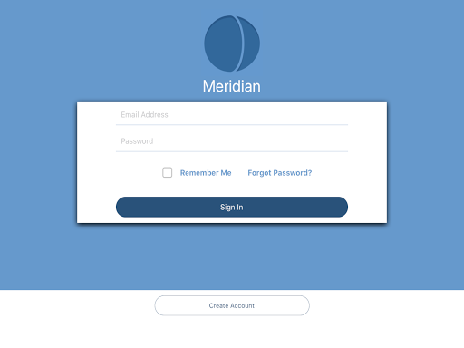 Android application Meridian Advisor Dashboard screenshort
