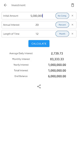 FCalc: Financial Calculator Screen 2