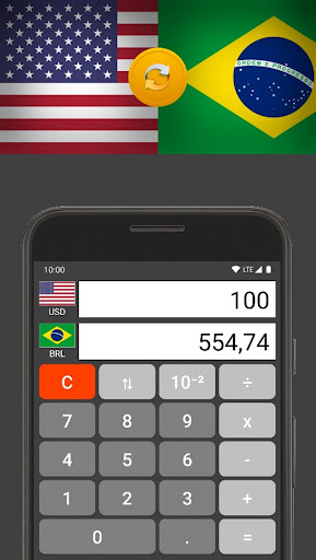 Android application Convert Brazil Real/US Dollar screenshort