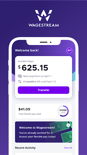 Android application Wagestream USA screenshort