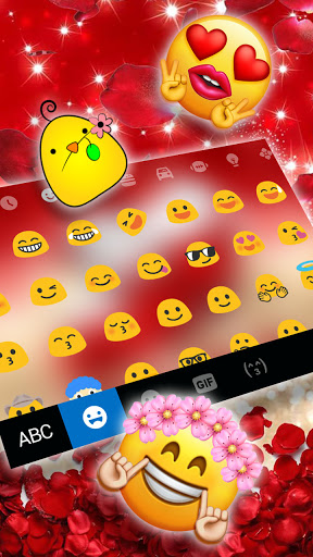 Rose Glass Hearts Keyboard Bac Screen 3