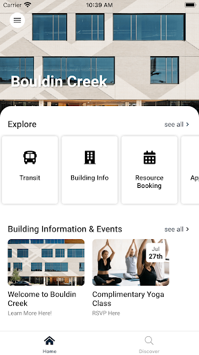 Android application Bouldin Creek screenshort