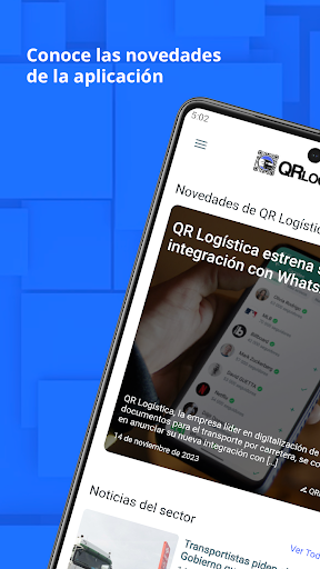 Android application QR Logística screenshort