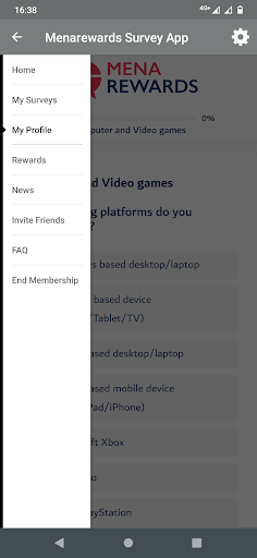 Menarewards Survey App