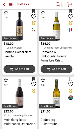 Android application Pompette Wine Shop screenshort