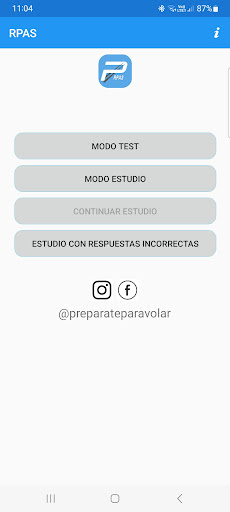 Android application Preparate RPAS Examen DGAC CL screenshort