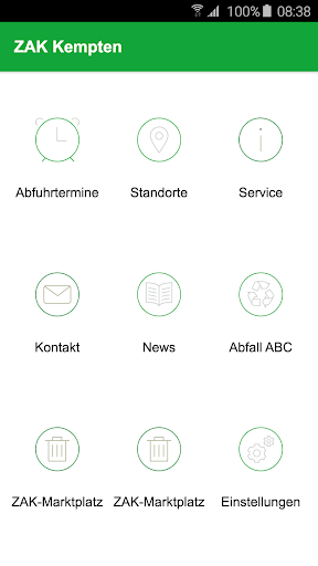 Android application ZAK Abfall App screenshort