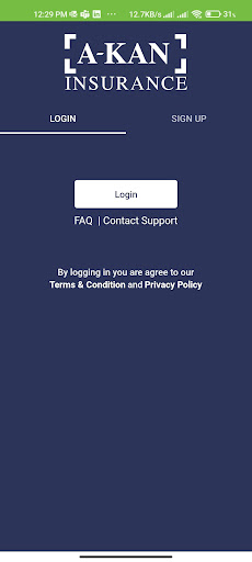 Android application A-Kan Insurance App screenshort