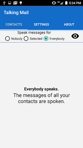 Android application Talking email speak the emails screenshort