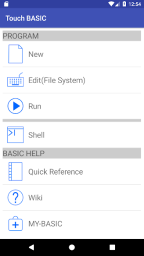 Android application Touch BASIC screenshort