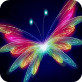 Neon butterfly live wallpaper icon
