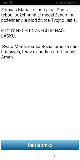 Ruženec Slovensky Text Screen 2