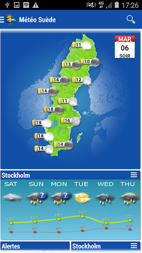 Android application Sweden Weather screenshort