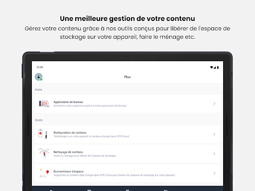 Screenshot of SFR Cloud