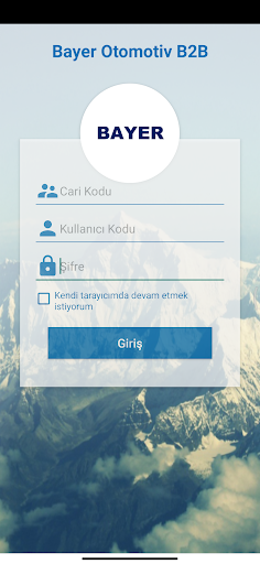 Android application Bayer Otomotiv B2B screenshort