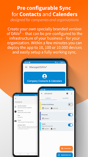 Screenshot of Managed DAVx⁵ for Enterprise