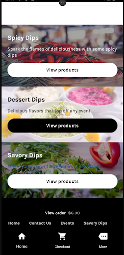Android application Don's Dips screenshort