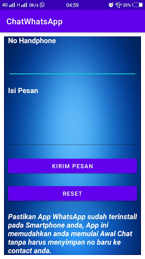 Android application WA CEPAT TANPA SIMPAN screenshort