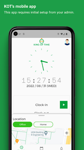 Clock-in KING OF TIME Screenshot 1 - AppWisp.com