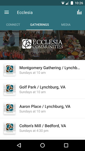 Ecclesia Communities Screen 2
