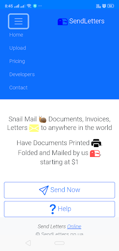 SendLetter: Send Letter Online Screen 2