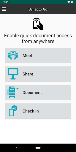 Android application Synappx Go screenshort