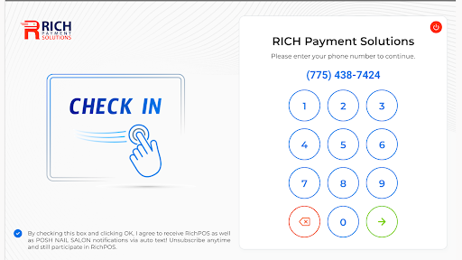 RICH Check-in Screenshot