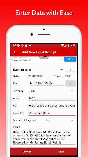 Event Receipt screenshot 18