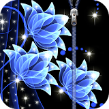 Flower zipper lock screen icon